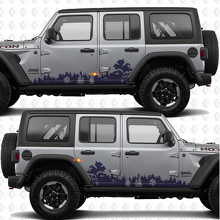 Forest Nature Landschaft Seitentüren Vinylaufkleber passend für Jeep Wrangler 2