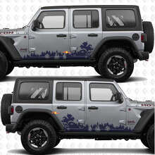 Wald Natur Landschaft Seiten Türen Vinyl Aufkleber passend für Jeep Wrangler JL 2
