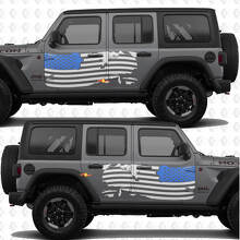 USA-Flagge Splash-Stil Seiten-Vinyl-Aufkleber für Jeep Wrangler_3