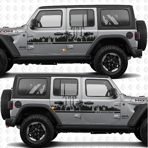 Forest Stripe Türseiten Vinylaufkleber für Jeep Wrangler 1
