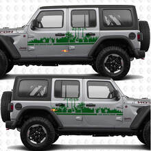 Forest Stripe Türseiten Vinylaufkleber für Jeep Wrangler 2