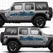 Forest Stripe Türseiten Vinylaufkleber für Jeep Wrangler 3