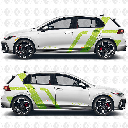 Wrap Sport Vinyl Aufkleber für Volkswagen Golf Gti