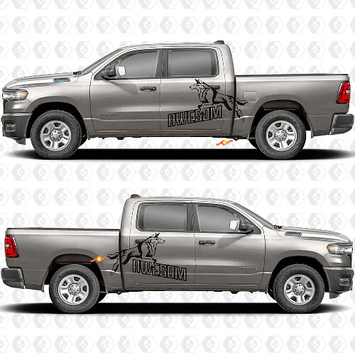 Awesome Wolf Seitentür Vinyl Aufkleber Decals Grafiken 1