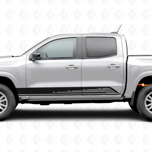 Parallele Kontur Tür- & Schweller-Vinylstreifen für Chevrolet Colorado 3. Gen 2023-2026