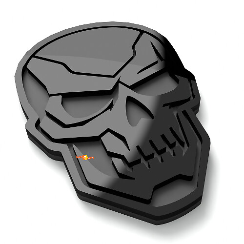 Skull Terminator Kotflügel-Abzeichen Heckklappen-Emblem 3D Abzeichen