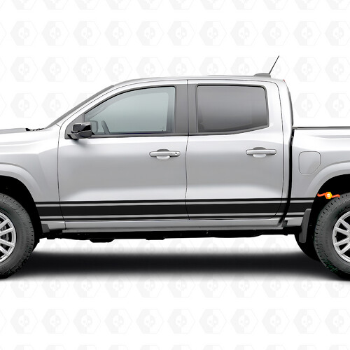 Schmale Akzent-Türen- und Seitenbettrennstreifen aus Vinyl für Chevrolet Colorado 3. Generation 2023-2026