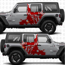 Moose Splash Nature Seitentüren Vinylaufkleber passend für Jeep Wrangler 2