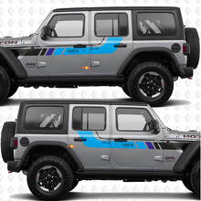 4x4 Retro Seiten-Tür-Streifen Vinyl-Aufkleber-Kit für Jeep Wrangler_3