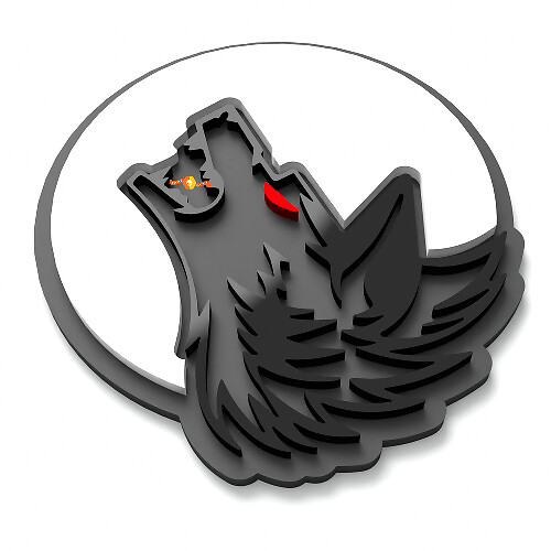 Wolf Moon Kotflügel-Embleme Heckklappen-Emblem 3D-Abzeichen