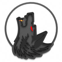Wolf Moon Kotflügel-Embleme Heckklappen-Emblem 3D-Abzeichen 4