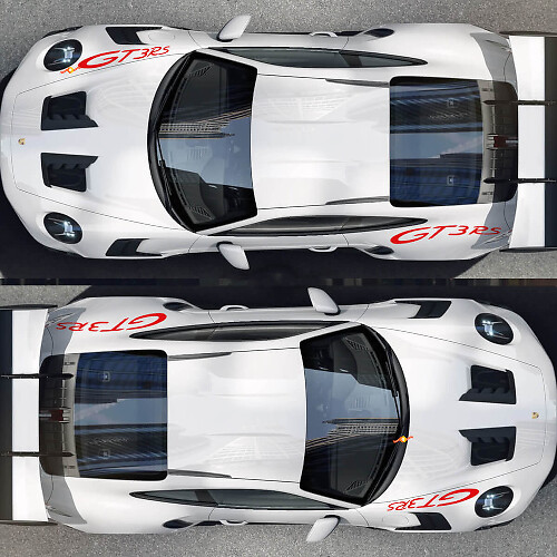 GT3 RS Kotflügel vorne und hinteres Kotflügelverkleidungs-Aufkleberset für Porsche 911 GT3 RS