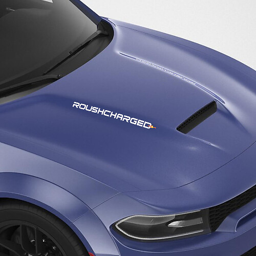 Roushcharged Style Benutzerdefinierte Text Motorhaubenaufkleber für Dodge Charger