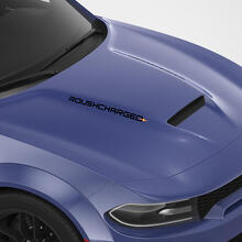 Roushcharged Style Benutzerdefinierte Text Motorhaubenaufkleber für Dodge Charger_2