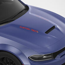 Roushcharged Style Benutzerdefinierte Text Motorhaubenaufkleber für Dodge Charger_6