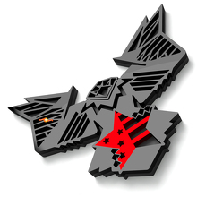 Bald Eagle US-Flaggen Kotflügelabzeichen Heckklappenemblem 3D-Abzeichen 2