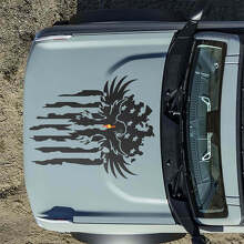 Amerikanische Flagge Adler Motorhauben-Vinylaufkleber für Musclecar Horse_4
