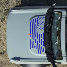 Motorhaube Amerikanische US-Flagge Zerstörte Aufkleber Sticker für Musclecar horse 2