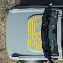 Motorhaube Amerikanische US-Flagge Zerstörte Aufkleber Sticker für Musclecar horse 7