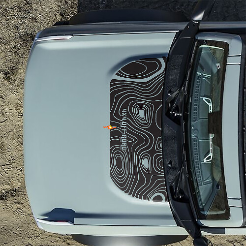 Hauben-Topografie 4x4 Offroad-Aufkleber für Ford Bronco