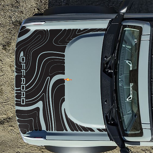 Hauben-Topografische Offroad-Aufkleber für Ford Bronco