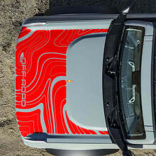 Topografische Offroad Motorhauben-Vinyl-Aufkleber Grafiken 2 für Musclecar horse 3