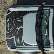 Hauben-Topografische Offroad-Aufkleber für Ford Bronco 4