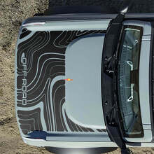 Topografische Offroad Motorhauben-Vinyl-Aufkleber Grafiken 2 für Musclecar horse 4