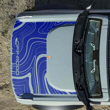 Topografische Offroad Motorhauben-Vinyl-Aufkleber Grafiken 2 für Musclecar horse 5