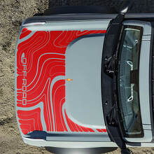 Hauben-Topografische Offroad-Aufkleber für Ford Bronco 7