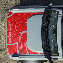 Topografische Offroad Motorhauben-Vinyl-Aufkleber Grafiken 2 für Musclecar horse 7