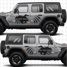 Paar Kratzspuren Seiten Türen Vinyl Aufkleber Freedom Edition 4x4 Off Road mokap passend für Jeep Wrangler Rubicon 4h4 2