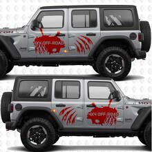 Paar Kratzspuren Seiten Türen Vinyl Aufkleber Freedom Edition 4x4 Off Road mokap passend für Jeep Wrangler Rubicon 4h4 3