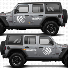 Paar Kratzspuren Seiten Türen Vinyl Aufkleber Sticker Recon 4x4 mokap geeignet für Jeep Wrangler Rubicon 4h4 2
