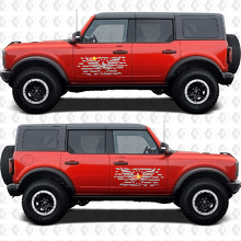 Paar Türen Top Gun Maverick Edition Seiten Vinyl Aufkleber Sticker Grafik passend für Ford Bronco 3