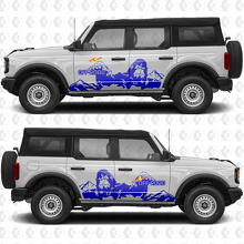 Paar Türen Sasquatch / Bigfoot 'Off-Road' Seiten-Spritzschutz Grafik Vinyl-Aufkleber passt für Ford Bronco 2