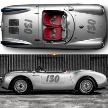 Komplettset Porsche 130 Little Bastard James Dean Seitenstreifen Kit Aufkleber Sticker PORSCHE 550 2