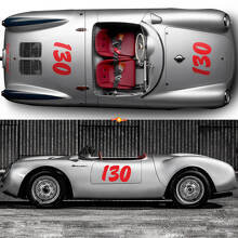 Komplettset Porsche 130 Little Bastard James Dean Seitenstreifen Kit Aufkleber Sticker PORSCHE 550 3