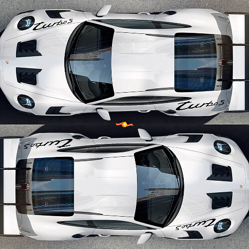Turbo S Style Front- und hinteres Kotflügel-Quarter-Panel Vinyl-Aufkleber-Set für Porsche 911