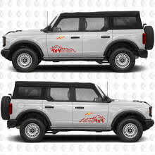 4x4 Offroad Berge Seitentür Vinyl Aufkleber Sticker Grafik 3 für Musclecar horse 3