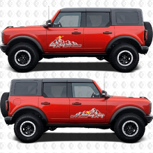 2x 4x4 Offroad Seiten-Türgrafiken Aufkleber für Ford Bronco 3