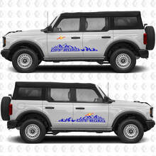 2x 4x4 Offroad Seitentür-Grafikaufkleber für Ford Bronco Black Diamond 3