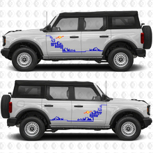 2x 4x4 Offroad Seitentritt-Türgrafiken Aufkleber für Ford Bronco 2