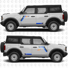 Klassische Retro-Rennstreifen Seiten Türen Vinyl Aufkleber Sticker Grafiken 3 für Ford Bronco 2
