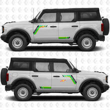 Klassische Retro-Rennstreifen Seiten Türen Vinyl Aufkleber Sticker Grafiken 3 für Ford Bronco 3