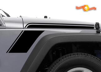 Jeep Wrangler Vinyl Graphics Stripes Bed Side Decals Rundown 2007–2015 2