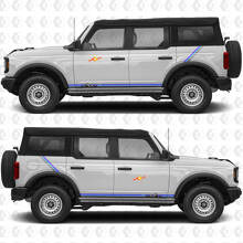 Retro Sonnenuntergang Berge Streifen Türen Vinyl Aufkleber Sticker für Ford Bronco Heritage 2