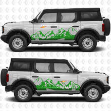 Mountains Side Doors Grafiken Vinyl-Aufkleber Sticker passend für Ford Bronco 3