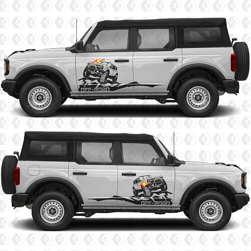 Rock Crawler Off-Road Seiten Türen Vinyl Aufkleber Sticker Grafiken für Ford Bronco