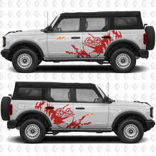 4x4 Offroad Schlamm Spritzschutz Seiten Vinyl Aufkleber Set für Musclecar Horse_3